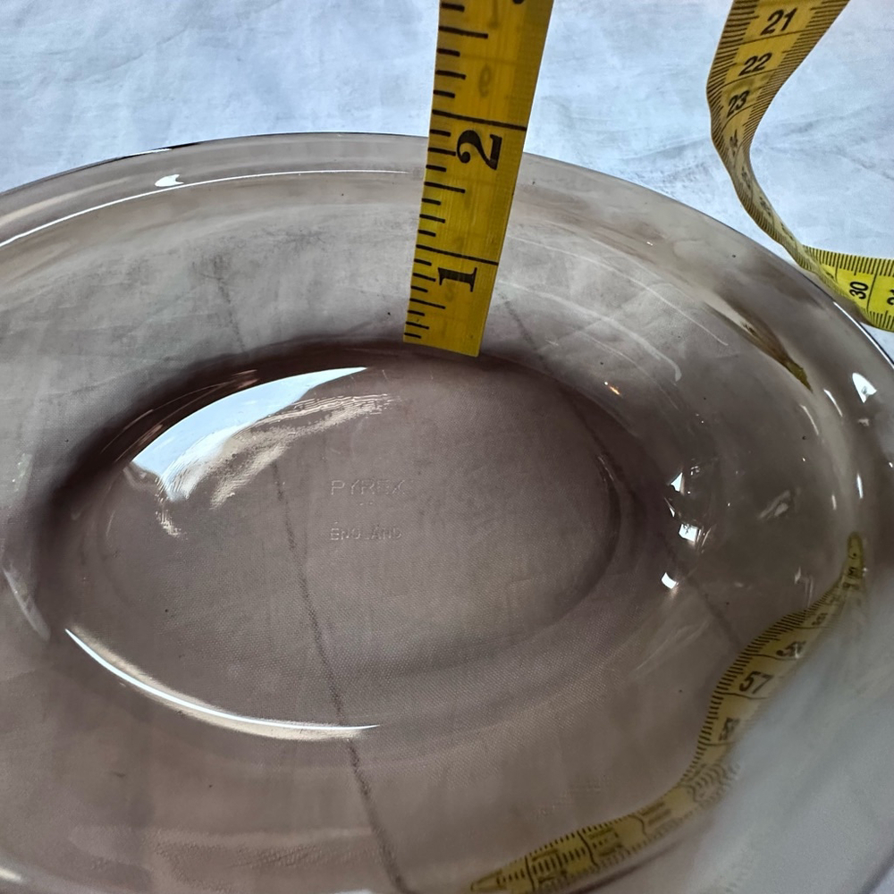 Vintage PYREX England Amber Glass Oval Casserole Dish 8 x 6 x 2 - Picture 10 of 10